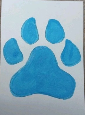Gat Painting Whimsical Animals 8x10 Canvas Puppy Paw Dog Art Hand Painted