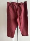 NWT Fabindia 100% Cotton Women's Pant Wine 🍷 Burgundy Elastic Back Cropped 36 — photo 6