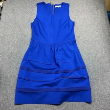 Madewell Women's Dress Size S Blue Sleeveless Tiered Pleated Cocktail Smocked