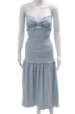 Pixie Market Womens Light Blue Maxi Sundress Sleeveless Size XS