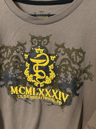 Vintage Mecca y2k 2000s T-shirt size Xl Hip Hop Skater Brown - Picture 5 of 7