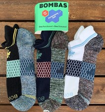 NWT Bombas Performance Golf 3 Pairs Socks Hex Tec Ankle Men's Large Multi-Color