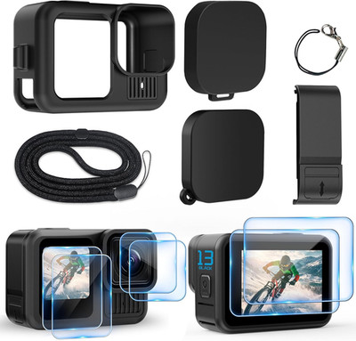 Silicone Sleeve Case for Go Pro Hero 13 Black,6Pcs Screen&Protector Battery Repl
