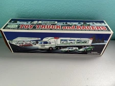 Hess 1997 Toy Truck 18wheeler Gasolin With 2 Racers and 2Energized Batteries New