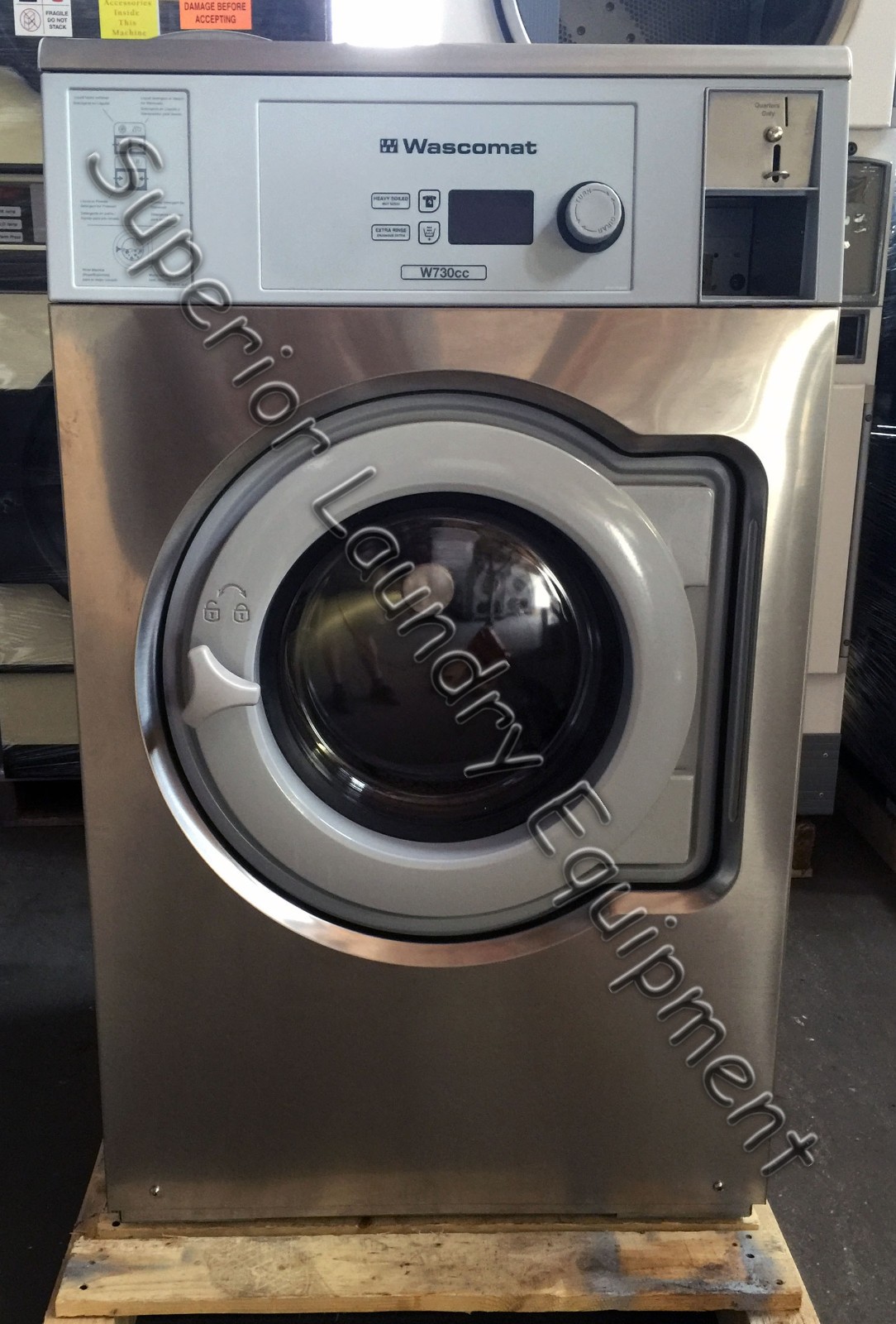 Wascomat W730CC Washer, 30Lb, Coin, 120V, 1Ph, Stainless Steel, Reconditioned