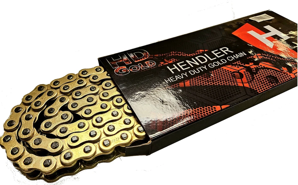 Kawasaki KE100 Norway 1980- Heavy Duty Gold Drive Chain - Image 4 of 4