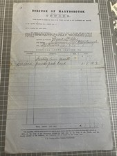 HANDWRITTEN DOCUMENT BOROUGH OF MARYBOROUGH COUNCIL TENDER 1885 VICTORIA