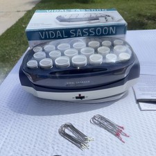 Vidal Sassoon Pro hot Rollsers 20 Rollers Size 3/4 1 1 1/4 With Clips, Works