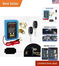 240A Remote Battery Disconnect Switch with Voltage Display 12V/24V Kill Switc...