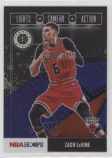 2019 Panini NBA Hoops Premium Stock Lights Camera Action Purple Zach LaVine 0nr3