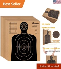 25  Cardboard Shooting Targets - 13" x 16" Silhouette for Pistol Training
