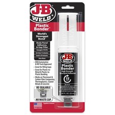 JB Weld Plastic Bonder High Strength Adhesive 25ml Syringe Quick Set Gap Filler
