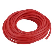 Rubber Cord Tube 16ft 2mm Dia 1mm Hole Red Hollow Tubing for DIY Craft