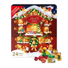 Chocolate Advent Calendar with Holiday Teddy Bear, 4.5 Oz.