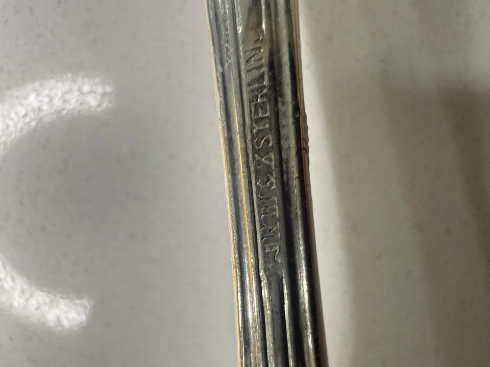 "Cuchara de bayas rococó esterlinas R. Wallace & Sons RW&S 35,4 g 6"" antigua" Foto 4 de 4