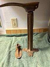 Vintage Metal Shoe Last Forms Cobbler Shoemaking Tools Brown