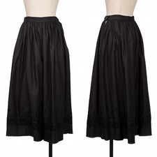 tricot COMME des GARCONS Hem Embroidery Cotton Wide Pants Size S K-137232 