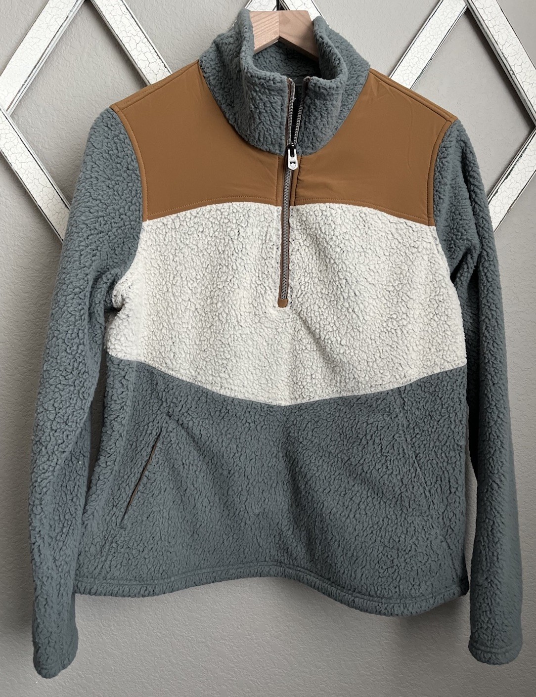 Kuhl Prism Women's L Half Zip Sherpa Fleece Jacket Color Block