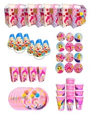 Kit Fiesta Dulcero,Pines,Gorro Niña, 40 Invitados 240pz Rosa Plim/Party Supplies