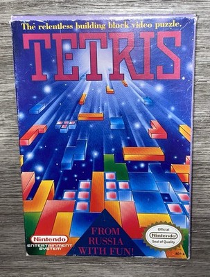 W/ BOX Tetris complete nintendo nes Nice collector quality Clean Russia Manual