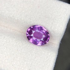 3.07 Carat Natural Purple Sapphire Oval Cut From Madagascar