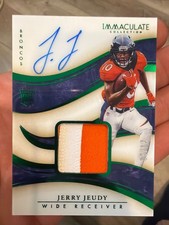 jerry jeudy rookie card auto 7/14 2020 panini immaculate edition. rookie card picture