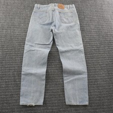 Vintage 90s Levi's 505 Straight Jeans 40x32 38x32 Blue Orange Tab Brazil Made