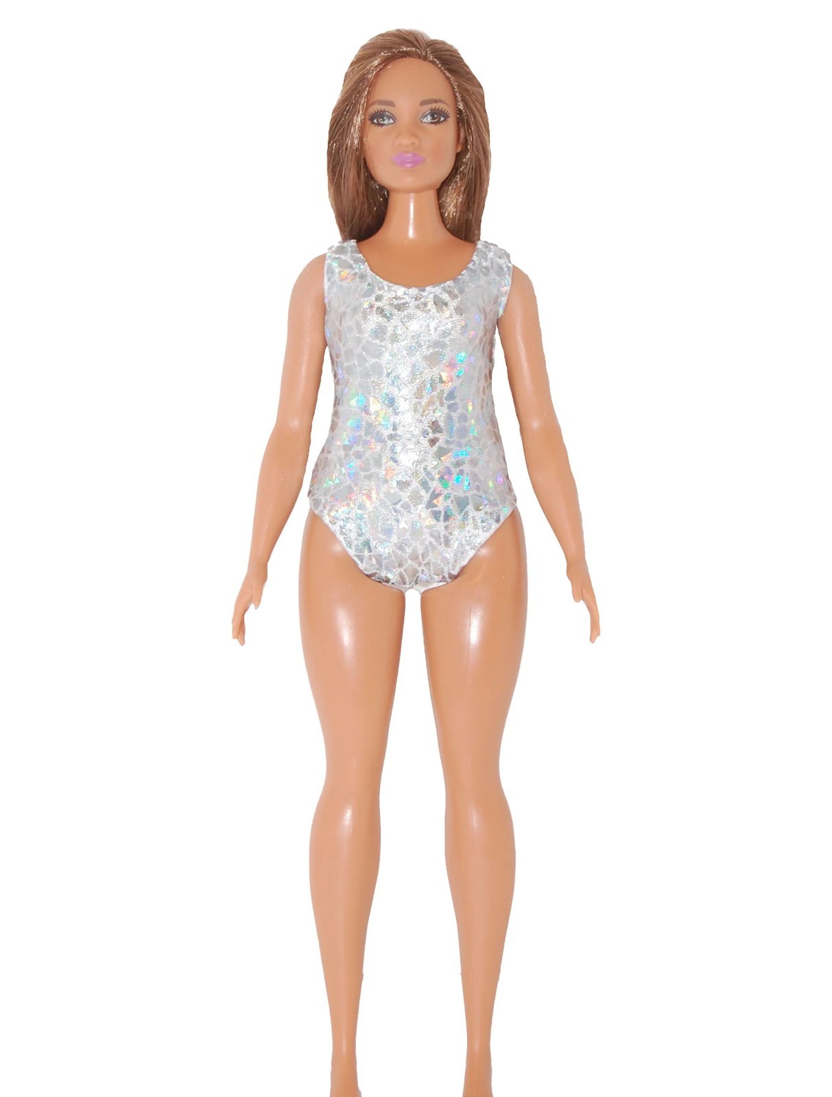 Swimsuit for Curvy Fashion Fashionista Doll Clothes TKCT Silver Giraffe-image