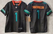 ​​Tariffs​ Free~ YOUTH'S Tua Tagovailoa #1 Dolphins FUSE Rivalries Sewn Jersey.
