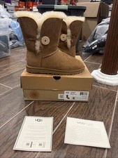 Ugg Australia Bailey Button Chestnut Size 6w New 5803