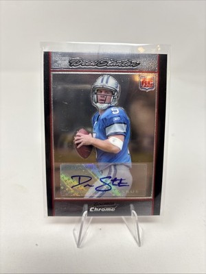 2007 Bowman Chrome Rookie Auto Drew Stanton #BC58 Auto RC Lions