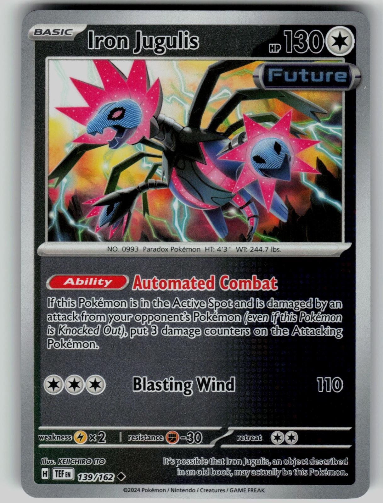 Iron Jugulis 139/162 Temporal Forces Pokemon Reverse Holo Uncommon