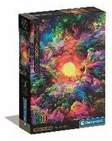 8005125355303 Puzzle 500 Compact Psychedelic Jungle Sunrise Clementoni