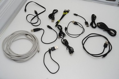 Lot of 12+ USB-A to USB-micro cables including Goal Zero, various lengths