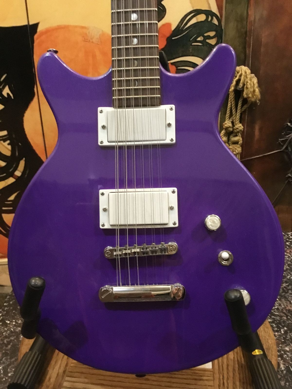 Luna Pandora 2007~plum~electric 12 string with original gigbag and catalog!!