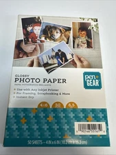 Pen + Gear White Glossy Inkjet Photo Paper, 4 x 6, 8.5 Mil, 50 Sheets - NEW!!!