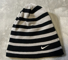 Nike Reversible Beanie Winter Black Gray Ski Snowboard Hat Black Gray OSFA