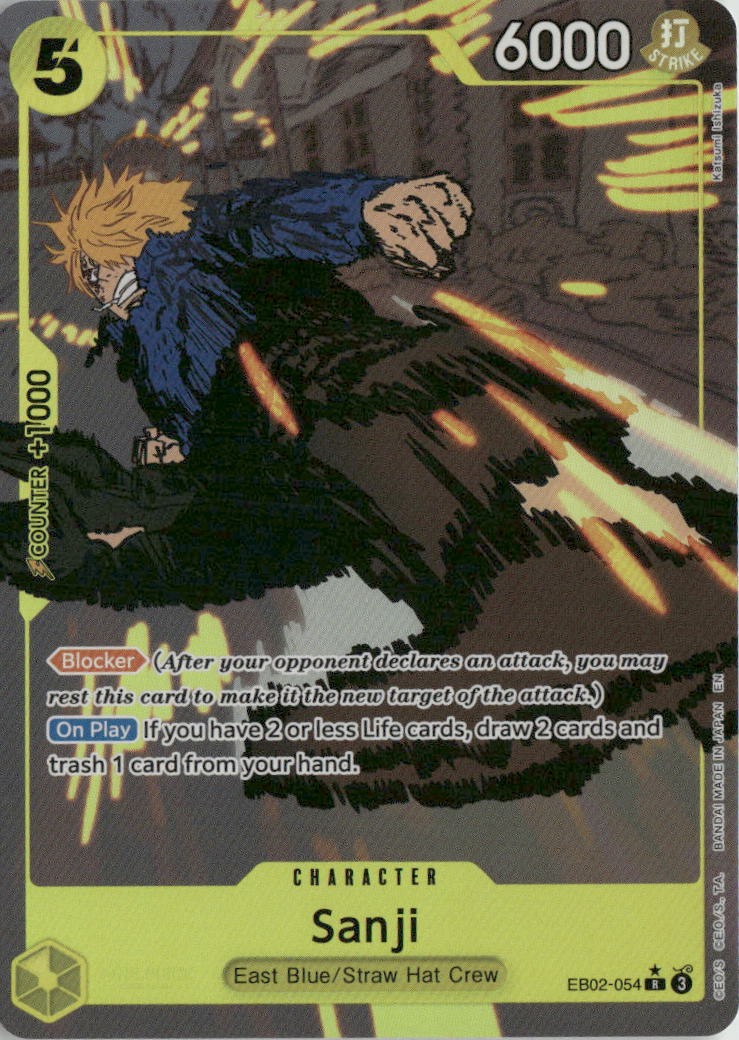 One Piece TCG Sanji Alt Art Extra Booster: Anime 25th Collection #EB02-054 NM