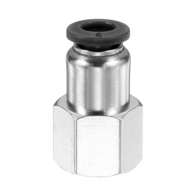 Female Straight 6mm Tube OD x 1/4'' NPT Push to Connect Fittings Black