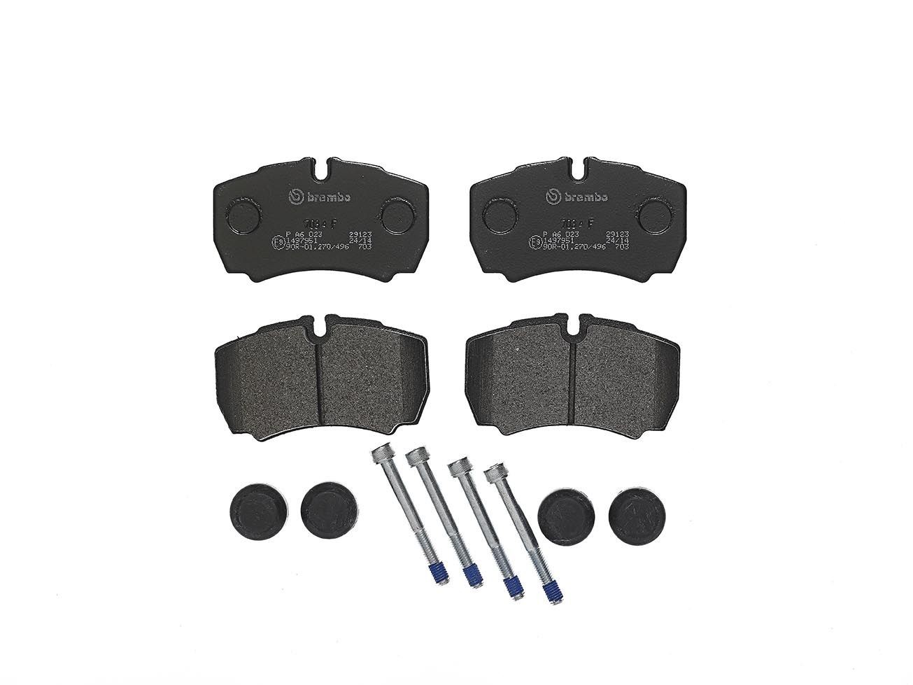 BREMBO BREMSBELÄGE + WARNKONTAKT HINTEN passend für IVECO DAILY 3 4 5 6