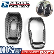 Carbon Fiber Key Fob Cover Shell Case For Ford F-150 Explorer Lincoln MKX MKC