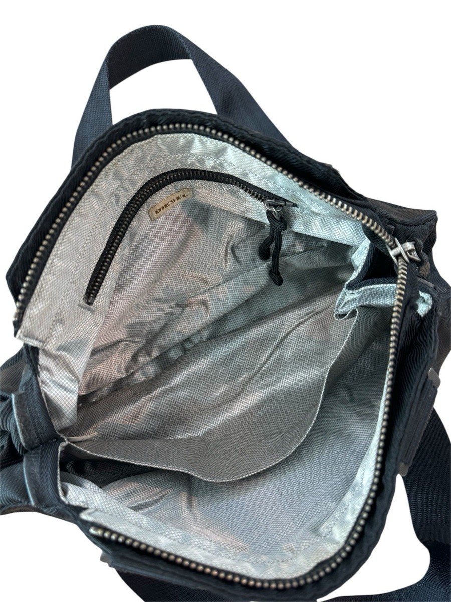 DIESEL 2000s Vintage Shoulder Bag Black Nylon Y2K Cyber Techno | eBay