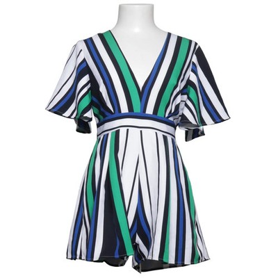 Vera & Lucy, Jumpsuit, Größe: M, Weiß/Grün/Blau/Schwarz/Mehrfarbig #EPJ