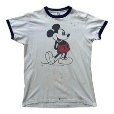 Vintage 1980  s Walt Disney Mickey Mouse Ringer T Shirt Medium