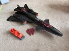Vintage 1986 GI Joe COBRA NIGHT RAVEN Black JET PLANE - Incomplete Missing Parts