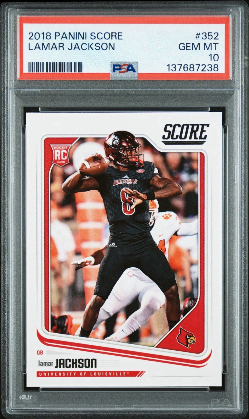 2018 Score Lamar Jackson Rookie PSA 10