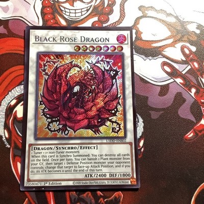 Yugioh! Black Rose Dragon L5DD-ENS02 Secret Rare 1st Edition Near Mint