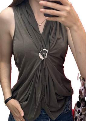 Marithe Francois Girbaud Tank Top Y2K Avant Garde , Mixed-Media S,M,L Rare