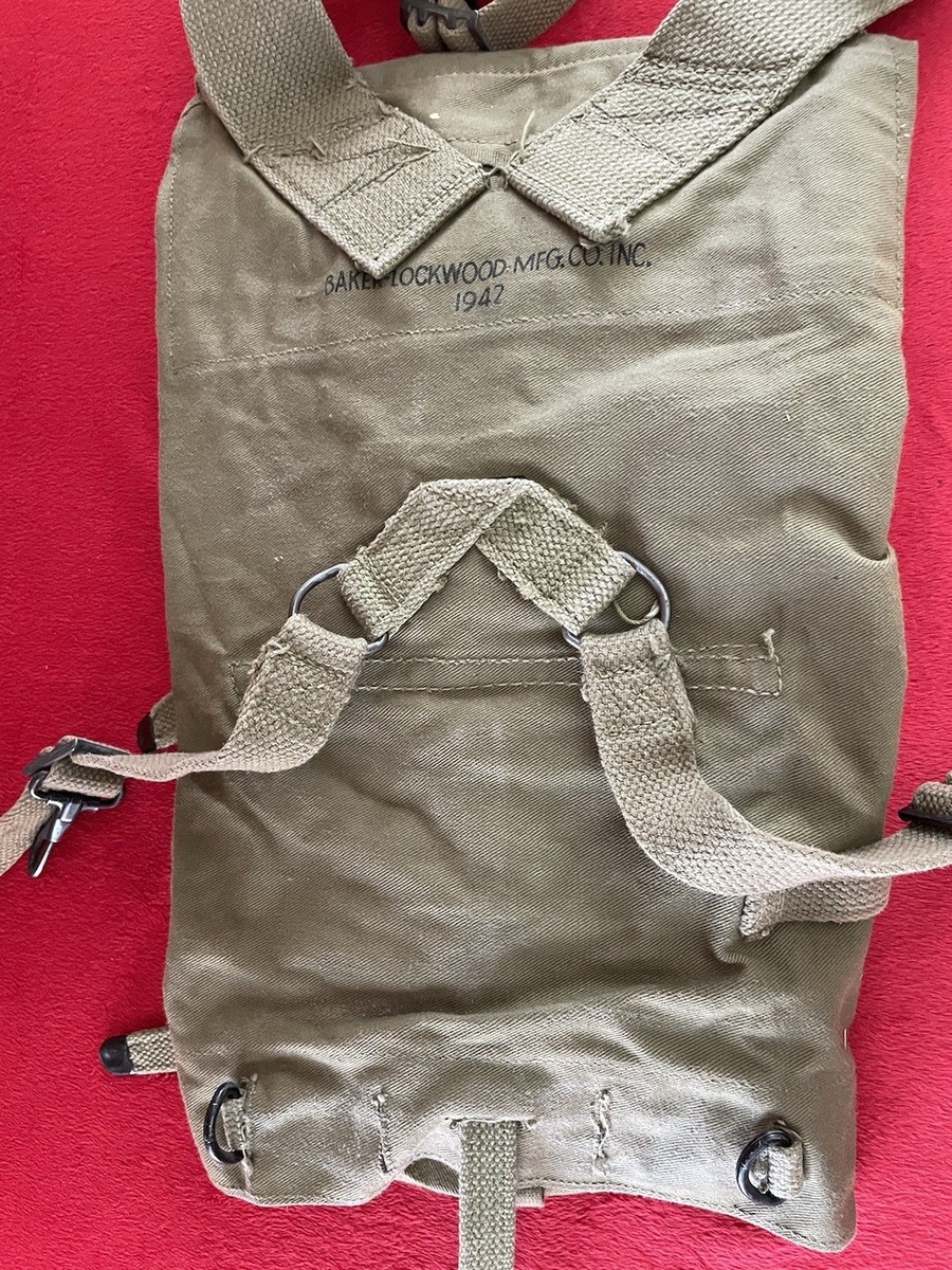 アメリカ軍1942年リュック Vtg WWII US Army Haversack Backpack Dated 1942 Unissued WW2