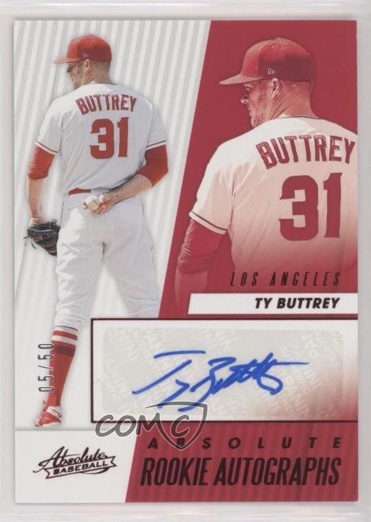 2019 Panini Chronicles Absolute Rookie Red 5/50 Ty Buttrey #ARA-TB Auto RC 0c2